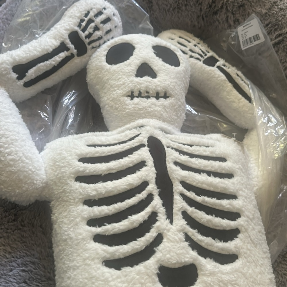 White Stuffed Skeleton pillow